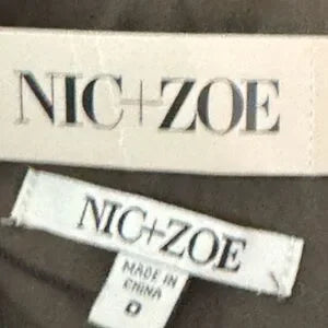 B-116 Nic & Zoe NWT Brown Elastic Waist Pull on Dress Pants Size‎ 0
