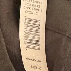 B-116 Nic & Zoe NWT Brown Elastic Waist Pull on Dress Pants Size‎ 0