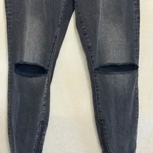 B-211 One X One Teaspoon Black Distressed High Waist Skinny Jeans Size‎ 28