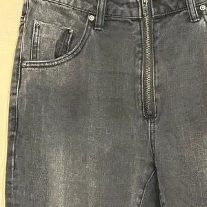 B-211 One X One Teaspoon Black Distressed High Waist Skinny Jeans Size‎ 28