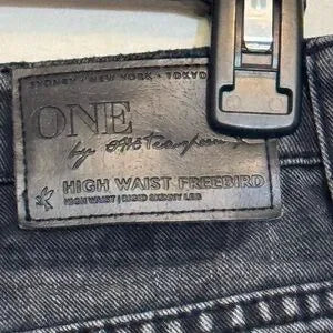 B-211 One X One Teaspoon Black Distressed High Waist Skinny Jeans Size‎ 28