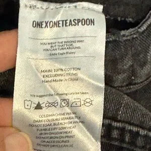 B-211 One X One Teaspoon Black Distressed High Waist Skinny Jeans Size‎ 28